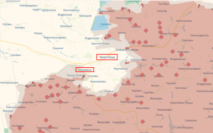 Ситуація навколо Покровська на карті