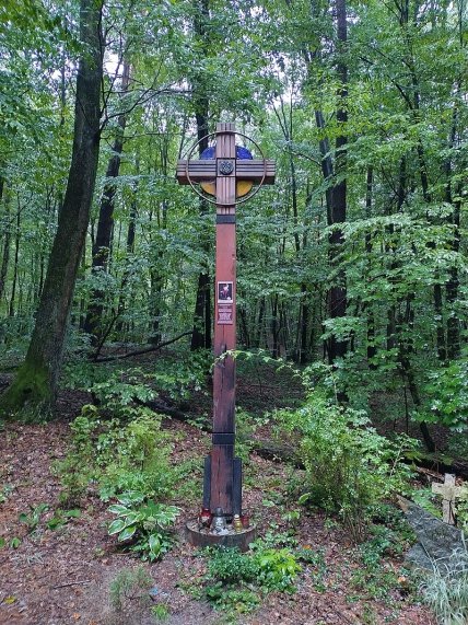 Меморіал Володимиру Івасюку на місці трагічної загибелі у Брюховицькому лісі