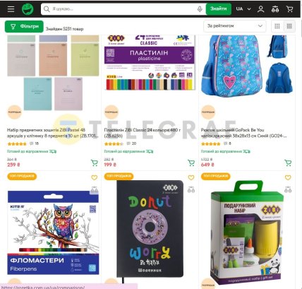 Цены на школьные принадлежности