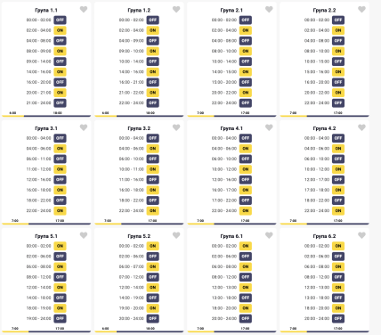 Графіки відключень у Вінницькій області 30 січня