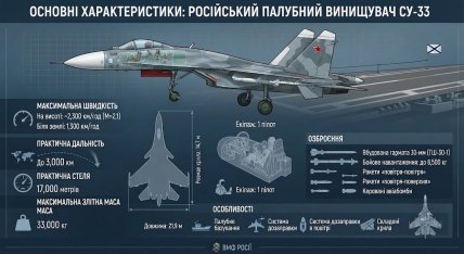 Основные характеристики Су-33