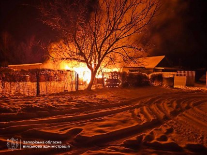 Пожежа в Запоріжжі після обстрілу