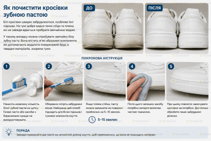 Зубная паста поможет вернуть белым кроссовкам чистоту