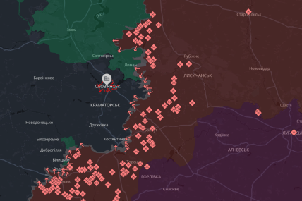 Слов’янськ на карті.