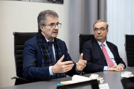 Представники Credit Agricole Ukraine. Голова наглядової ради Філіп Брассак - ліворуч