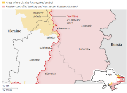 Лінія фронту Україна схід