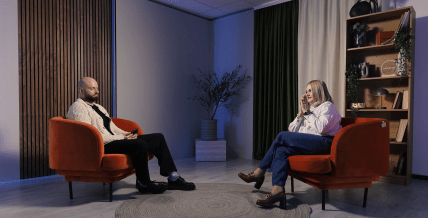 Наталья Бучинская на интервью Славе Демину