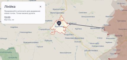 Дружковка на карте