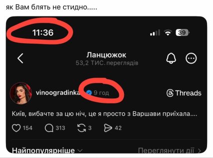 Сообщение блоггерки Ванессы Виноградовой