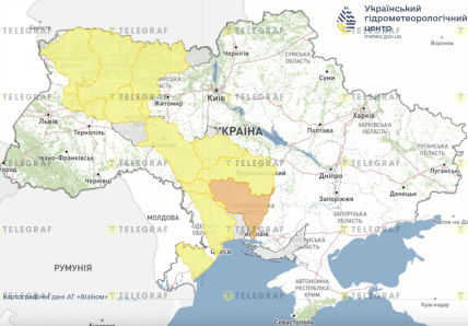 Карта зон, которым грозят наводнения