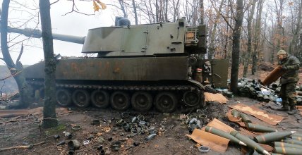 Артиллерийская установка M109A4BE украинских военных. Январь 2023. Украина. Фото: 17-я танковая бригада