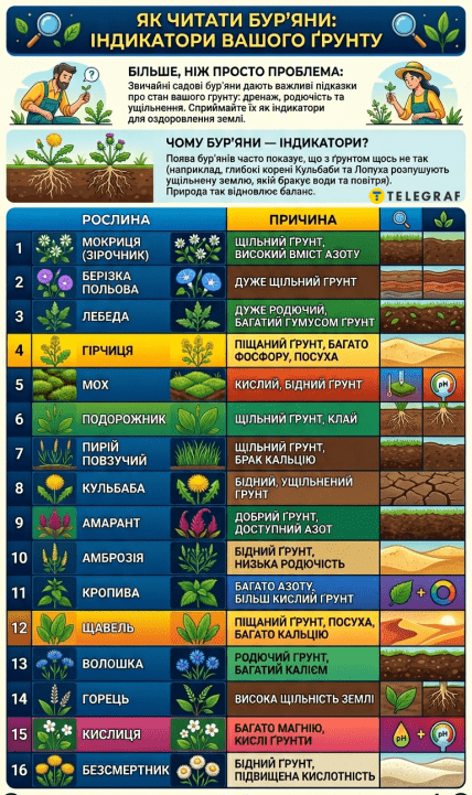 Что разные виды сорняков говорят о вашей земле