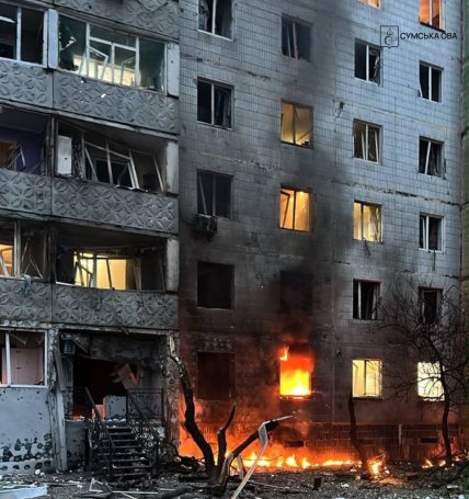 Россияне ударили по дому в Сумах 20 июля