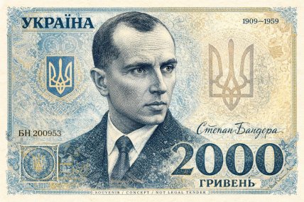 2000 гривен и Степан Бандера