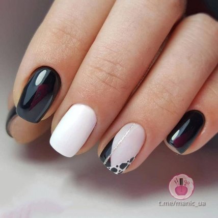 Минималистический дизайн для коротких ногтей