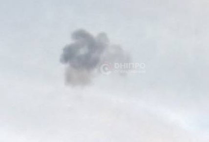 Місце збиття ворожого безпілотника у Дніпрі