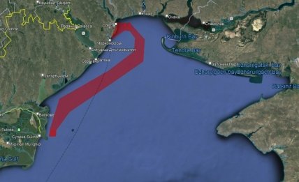 Зерновий коридор в Чорному морі карта