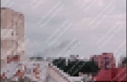 Дим після вибуху у Львові