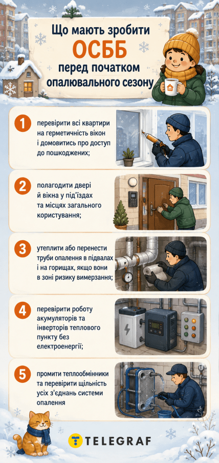 Що мають зробити ОСББ перед холодами