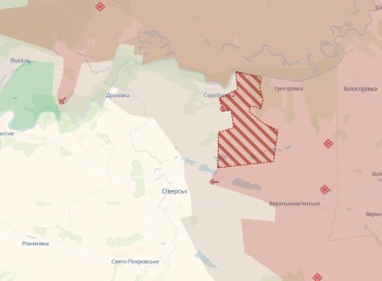 Серебрянка на карте DeepState