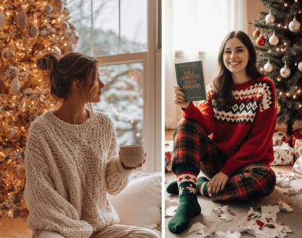 ідеї фото біля ялинки, новий рік, фотосесія