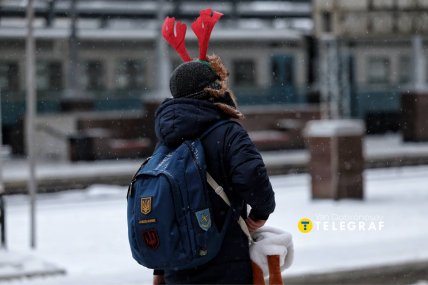 Первый снег в Харькове 2025