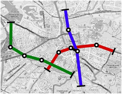 Радіуси львівського метро
