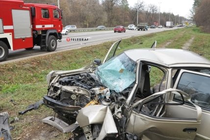 Авария на въезде в Киев