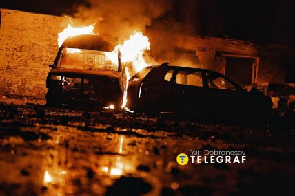Наслідки атаки у Солом'янському районі. Фото: Ян Доброносов "Телеграф"