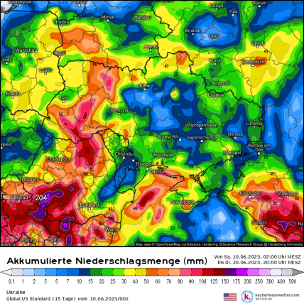 Погода в Україні в червні, опади