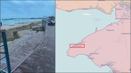 Окопы на пляже в Крыму