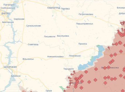 Карта фронту на Олександрівському напрямі