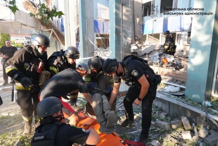 Запорожье после обстрела 10 августа