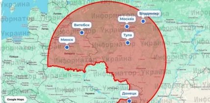 Зона поражения ракеты Сапсан