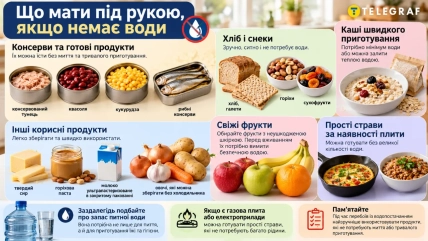 Какие продукты стоит держать дома на случай отключения воды