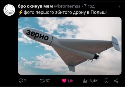 Мем о зерне и шахедах в Польше