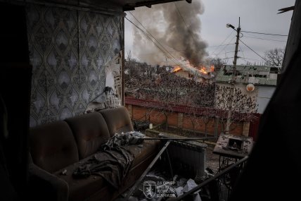 Палають будинки в Костянтинівці в березні 2026 року