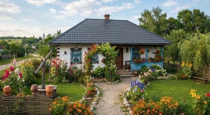 Дом с металлической крышей