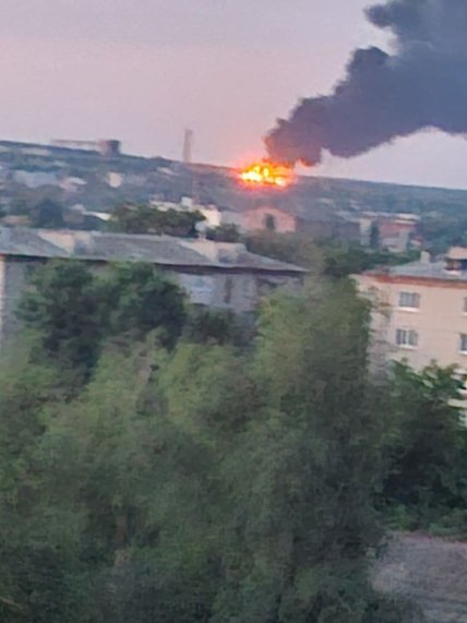 Пожежа в Луганську
