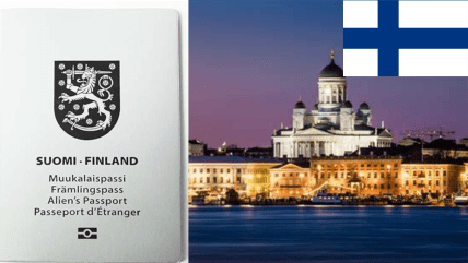 Фото сірий паспорт у Фінляндії - Muukalaispassi