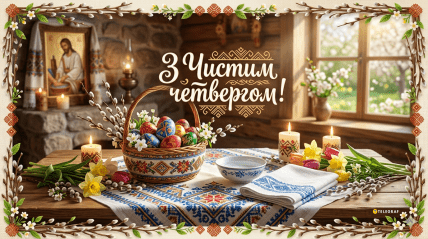 листівка на Чистий четвер, картинки, привітання
