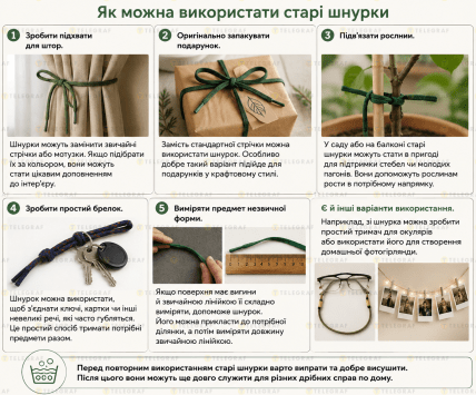 Як використати старі шнурки