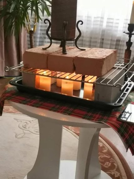 Як обігріти кімнату за допомогою цегли та свічок