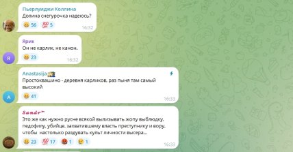 Коментарі користувачів соцсмережі
