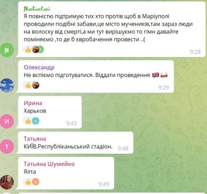 Украинцы выбирают место проведения Евровидения 2023