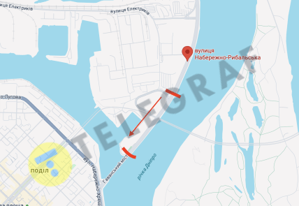 Де на вулиці Набережно-Рибальська можна рухатись зі швидкість до 80 км на год