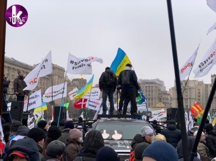 Протестующие в Киеве