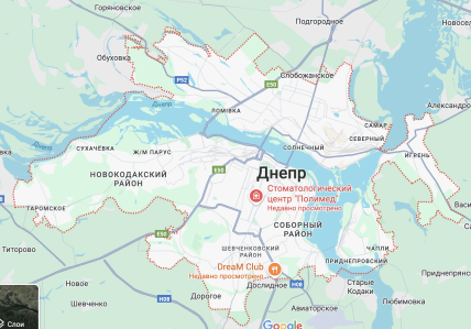 Где географический центр Днепра