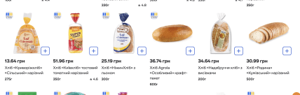 Цена на хлеб в Сильпо