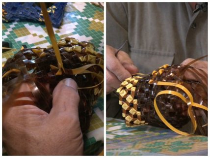 Плетение корзин из пластика